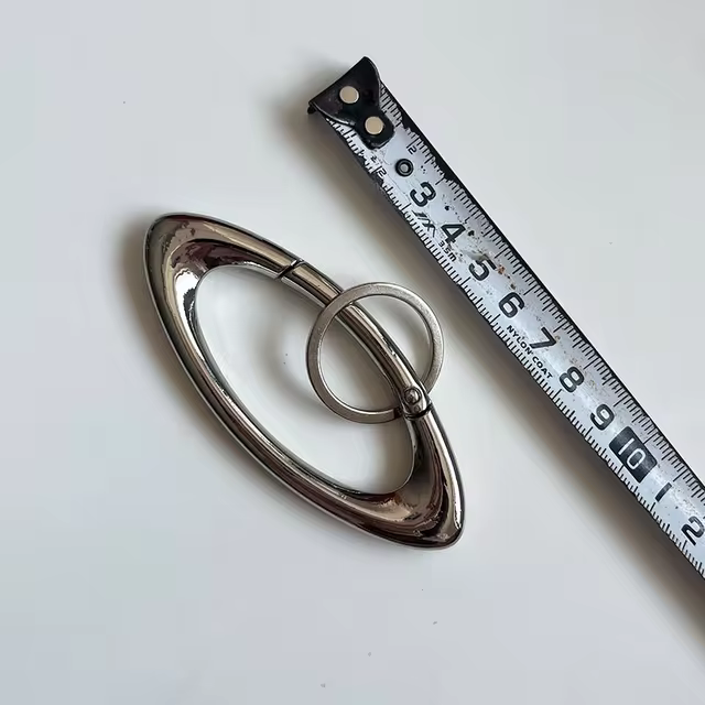 Sleek Oval Carabiner Clip Keychain