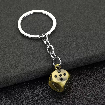 Retro Dice Keychain